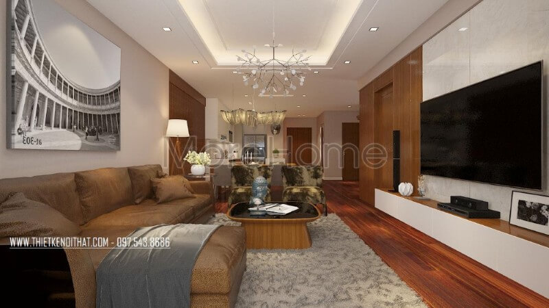 Thiết kế nội thất căn hộ tại chung cư Vinhomes Nguyễn Chí Thanh cao cấp thiết kế chung cư