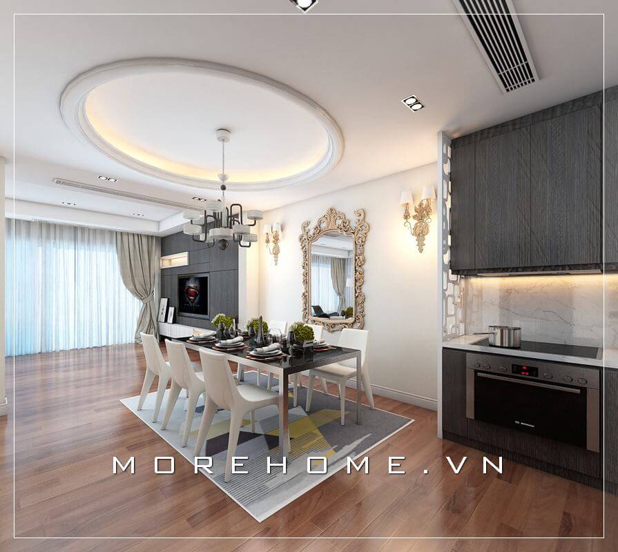 Mẫu bàn ăn hiện đại, đơn giản cho phòng ăn chung cư Thiết kế phòng ăn chung cư đẹp và sang trọng