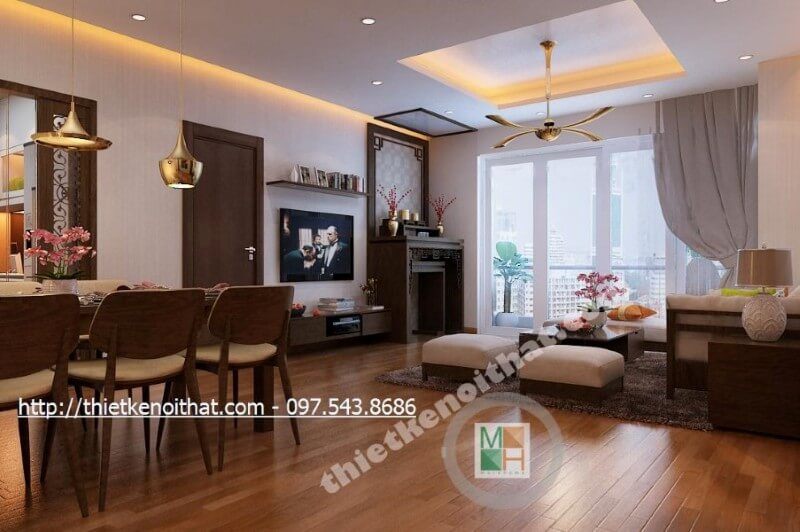 Nội thất của chung cư N04 được thiết kế theo phong cách hiện đại và sẽ làm ấn tượng mạnh mẽ với người sử dụng.